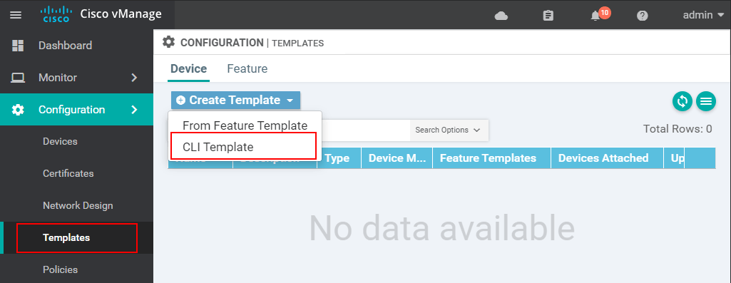 Creating a CLI Tempalte for vSmart