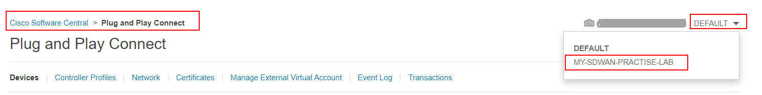 Change the default virtual account